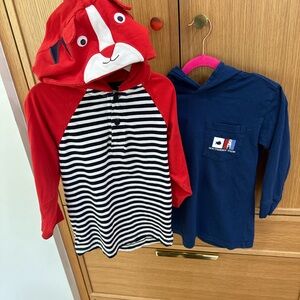 Florence Eiseman Striped Hooded Character Sweater and Southern Tide Hoodie